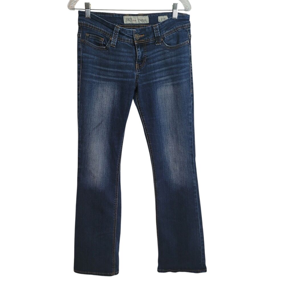 BKE Payton Bootcut Denim Blue Jeans Low Rise Y2K Boho Women's Size 27 Regular‎